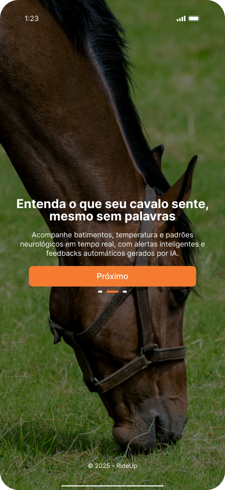 Onboarding — entender o cavalo sem palavras