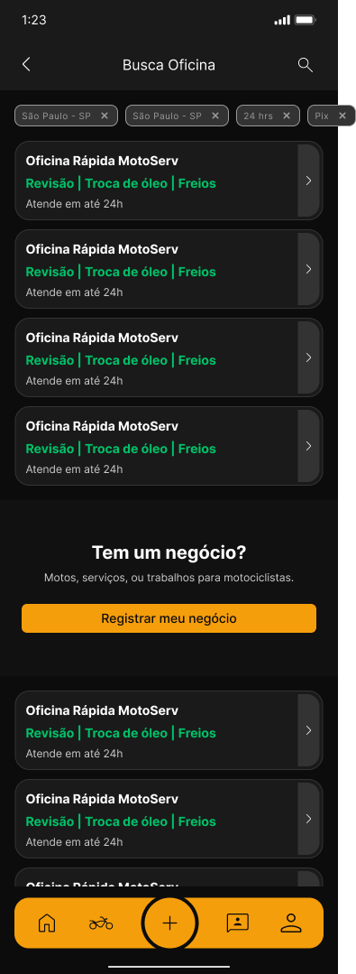Oficinas — conveniadas com serviços, prazo e formas de pagamento